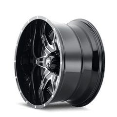 22x12 AMERICAN TRUXX LONESTAR 6x5.5 Offset ( - 44) Center Bore (106.1) Style #AT185 | AT185 - 22283BM - 44 - Black Patch Performance - AMERAT18522283BM44