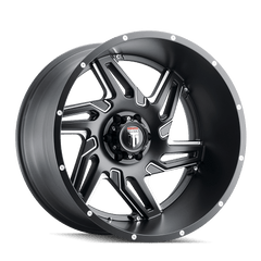 22x12 AMERICAN TRUXX SPURS 5x5.5 Offset ( - 44) Center Bore (87.1) Style #AT186 | AT186 - 22285M - 44 - Black Patch Performance - AMERAT18622285M44