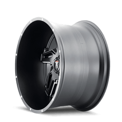 24x14 AMERICAN TRUXX SPURS 8x6.5 Offset (-76) Center Bore (125.2) Style AT186 | AT186-24481M-76 - Black Patch Performance - AMERAT18624481M76