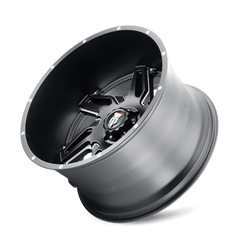 24x14 AMERICAN TRUXX SPURS 8x6.5 Offset (-76) Center Bore (125.2) Style AT186 | AT186-24481M-76 - Black Patch Performance - AMERAT18624481M76