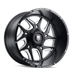 22x12 AMERICAN TRUXX SWEEP 5x5.5 5x150 Offset ( - 44) Center Bore (110.3) Style #AT1900 | AT1900 - 22297M - 44 - Black Patch Performance - AMERAT190022297M44