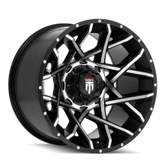 20x12 AMERICAN TRUXX GRIDLOCK 8x170 Offset ( - 44) Center Bore (125.2) Style #AT1901 | AT1901 - 2270BML - 44 - Black Patch Performance - AMERAT19012270BML44
