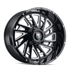 20x10 AMERICAN TRUXX BLADE 6x135 6x5.5 Offset ( - 24) Center Bore (106.1) Style #AT1905 | AT1905 - 2137M - 24 - Black Patch Performance - AMERAT19052137M24