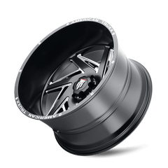 24x14 AMERICAN TRUXX SPIRAL 5x5.5 Offset (-76) Center Bore (87.1) Style AT1906 | AT1906-24485M-76 - Black Patch Performance - AMERAT190624485M76
