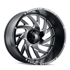 26x14 AMERICAN TRUXX XCLUSIVE 8x6.5 Offset (-76) Center Bore (125.2) Style AT1907 | AT1907-26481M-76 - Black Patch Performance - AMERAT190726481M76