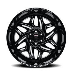 20x10 AMERICAN TRUXX EUPHORIA 8x170 Offset ( - 19) Center Bore (125.2) Style #AT1914 | AT1914 - 2170BM - Black Patch Performance - AMERAT19142170BM