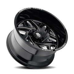 20x10 AMERICAN TRUXX EUPHORIA 8x170 Offset ( - 19) Center Bore (125.2) Style #AT1914 | AT1914 - 2170BM - Black Patch Performance - AMERAT19142170BM