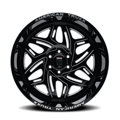 20x10 AMERICAN TRUXX EUPHORIA 8x6.5 Offset ( - 19) Center Bore (125.2) Style #AT1914 | AT1914 - 2181BM - Black Patch Performance - AMERAT19142181BM