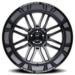 20x10 AMERICAN TRUXX RESTLESS 8x180 Offset ( - 25) Center Bore (124.1) Style #AT1915 | AT1915 - 2178M - Black Patch Performance - AMERAT19152178M