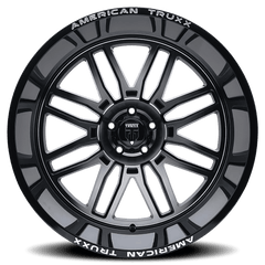 20x10 AMERICAN TRUXX RESTLESS 6x5.5 Offset ( - 25) Center Bore (106) Style #AT1915 | AT1915 - 2183M - Black Patch Performance - AMERAT19152183M