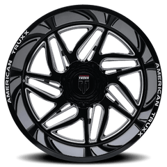 20x9 AMERICAN TRUXX GOLIATH 6x135 6x5.5 Offset ( - 12) Center Bore (106.1) Style #AT1917 | AT1917 - 2937M - Black Patch Performance - AMERAT19172937M