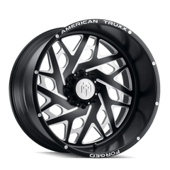 24x14 AMERICAN TRUXX FORGED ARIES 6x5.5 Offset (-76) Center Bore (106.1) Style ATF1909 | ATF1909-24483-76M - Black Patch Performance - AMERATF19092448376M