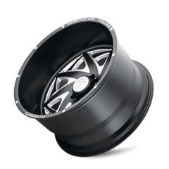 24x14 AMERICAN TRUXX FORGED KRONOS 8x6.5 Offset (-76) Center Bore (125.2) Style ATF1910 | ATF1910-24481-76M - Black Patch Performance - AMERATF19102448176M