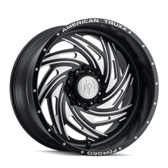 22x12 AMERICAN TRUXX FORGED TWISTED 8x6.5 Offset ( - 44) Center Bore (125.2) Style #ATF1911 | ATF1911 - 22281 - 44M - Black Patch Performance - AMERATF19112228144M