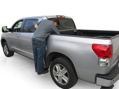 AMP Research 75405-01A Bedstep 2 Flp Dwn Side Bmpr Stp 07-21 Toyota Tundra, Crewmax - Black Patch Performance - AMPR7540501A