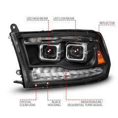 ANZO USA 111595 LED Projector Headlight - Electrical, Lighting and Body from Black Patch Performance