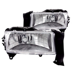 9803 DURANGO/9704 DAKOTA HEADLIGHTS CRYSTAL CHROME DRIVER/PASSENGER - Black Patch Performance - ANZO111021
