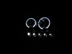 9702 EXPEDITION/9703 F150 HEADLIGHTS PROJECTOR 1PC WITH HALO LED BLACK DRIVE/PASS - Black Patch Performance - ANZO111031