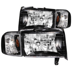 ANZO USA 111067 Crystal Headlight Set - Black Patch Performance - ANZO111067