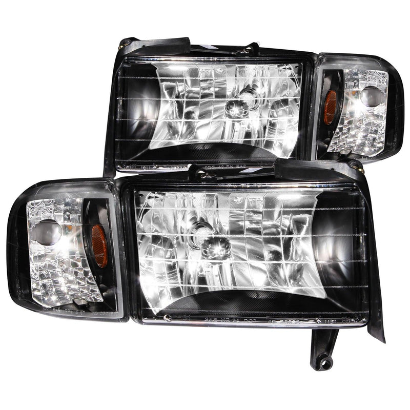 ANZO USA 111067 Crystal Headlight Set - Black Patch Performance - ANZO111067