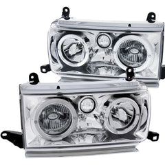 ANZO USA 111092 Crystal Headlight Set w/Halo - Black Patch Performance - ANZO111092