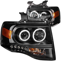 ANZO USA 111113 Projector Headlight Set w/Halo - Black Patch Performance - ANZO111113