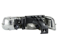 9902 SILVERADO 1500/0006 SUBURBAN/TAHOE BLACK CLEAR HEADLIGHTS DRIVE/PASS - Black Patch Performance - ANZO111155