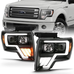 09-13 Ford F-150 Headlight Set - Black Patch Performance - ANZO111469