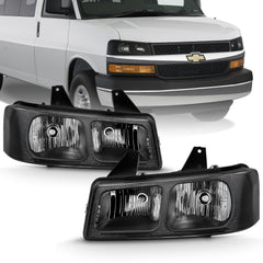 ANZO USA 111474 Crystal Headlights - Black Patch Performance - ANZO111474