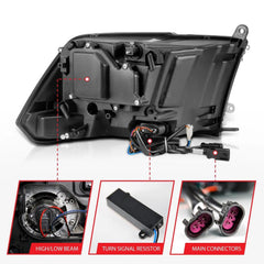ANZO USA 111489 Projector Headlight - Black Patch Performance - ANZO111489
