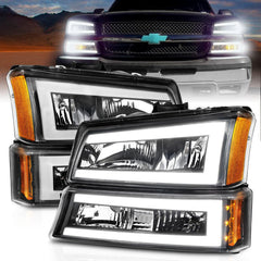ANZO USA 111501 Crystal Headlight - Black Patch Performance - ANZO111501