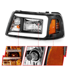 ANZO USA 111511 Crystal Headlight - Black Patch Performance - ANZO111511