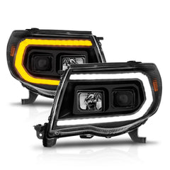 05-11 Toyota Tacoma Headlight Set - Black Patch Performance - ANZO111564
