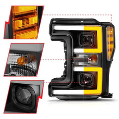 ANZO USA 111577 LED Projector Headlight - Black Patch Performance - ANZO111577
