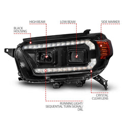 ANZO USA 111602 Projector Headlight - Black Patch Performance - ANZO111602