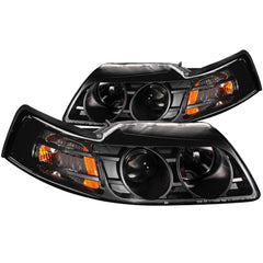 99-04 Ford Mustang Headlight Set - Black Patch Performance - ANZO121042