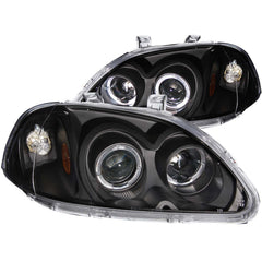 ANZO USA 121068 Projector Headlight Set w/Halo - Black Patch Performance - ANZO121068