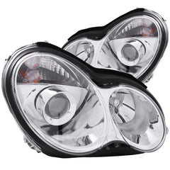 Mercedes-Benz (Sedan) Headlight Set - Black Patch Performance - ANZO121080
