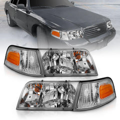 ANZO USA 121556 Crystal Headlights - Black Patch Performance - ANZO121556