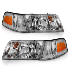 ANZO USA 121556 Crystal Headlights - Black Patch Performance - ANZO121556