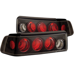 88-91 Honda Civic Tail Light Set - Black Patch Performance - ANZO221053