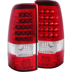 9902 SILVERADO 1500/2500/9906 SIERRA 1500/2500 LED RED/CLEAR TAILLIGHT DRIVE/PASS - Black Patch Performance - ANZO311010