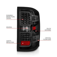 ANZO USA 311423 Tail Light Assembly - Black Patch Performance - ANZO311423