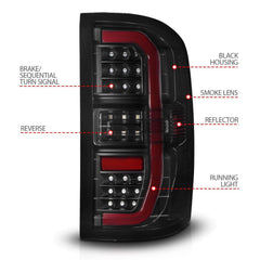 ANZO USA 311465 Tail Light Assembly - Black Patch Performance - ANZO311465