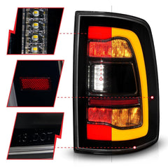 Dodge, Ram Tail Light Set - Black Patch Performance - ANZO311472
