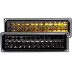 8898 SILVERADO/SIERRA/SUBURBAN/YUKON FS LED SMOKE PARKING LIGHTS - Black Patch Performance - ANZO511068