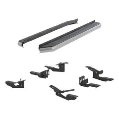 AeroTread 5" x 76" Polished Stainless Running Boards, Select Ford Explorer - Black Patch Performance - ARIE2051003