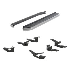 AeroTread 5" x 76" Polished Stainless Running Boards, Select Ford Explorer - Black Patch Performance - ARIE2051003