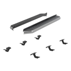 AeroTread 5" x 67" Polished Stainless Running Boards, Select Jeep Grand Cherokee - Black Patch Performance - ARIE2051009