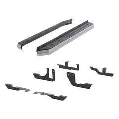 AeroTread 5" x 76" Polished Stainless Running Boards, Select Traverse, Acadia - Black Patch Performance - ARIE2051020